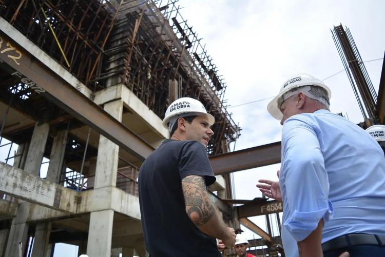 No Amapá, governador em exercício realiza vistoria técnica à obra do novo Hospital de Emergências de Macapá