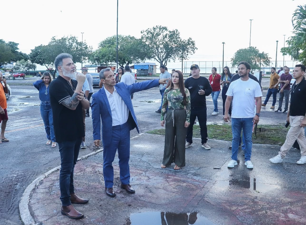 Prefeito Pedro DaLua e secretários realizam visita técnica ao ponto de chegada da Corrida Macapá Verão - Prefeitura Municipal de Macapá